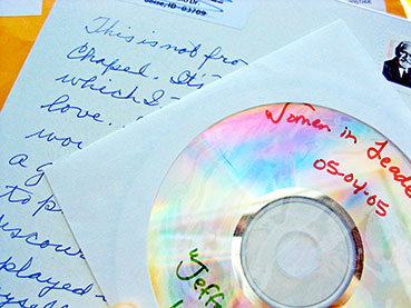 Disc, letter, envelope